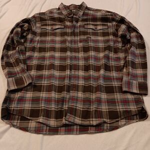 Ariat Rebar Durastrech Workwear Flannel Heavyweight Men's Size XL Plaid